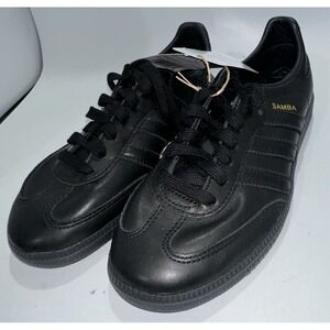 Adidas Samba Decon Black‎ Gold Metallic Sneakers IG6172 Men's Sz 4  New (2)